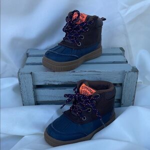 OshKosh B'gosh Kids' Blue and Brown Adventure Boots